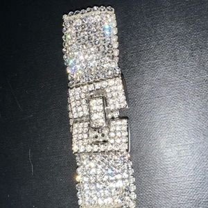 Swavorski Wide Crystal Cuff Bracelet